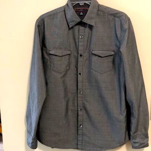 PD&C Men’s Button down Shirt Top SZ M Gray